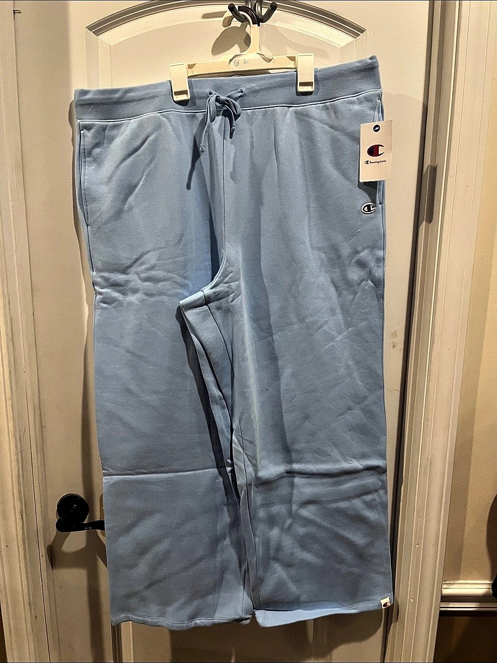 Champion Iconic Double Knit Pant Wide Leg Pants in Blue 2X NWT